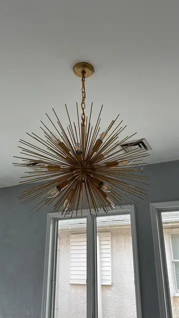 Brass sputnik chandelier