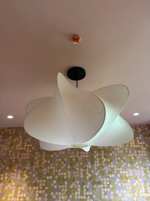Sculptural paper pendant